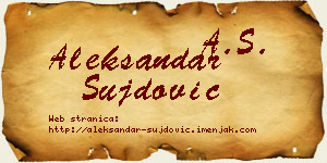 Aleksandar Šujdović vizit kartica